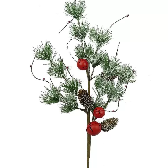 Liberty Floral Floral Decor>Snow Pine Cone Bell Spray 28L