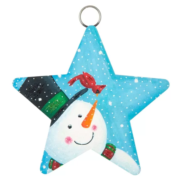 The Round Top Collection Table Decor>Snowman & Curious Cardinal Star Charm