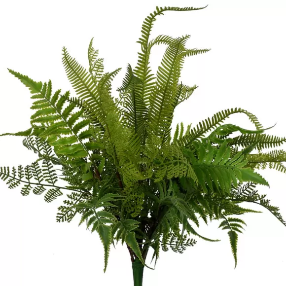 CRI Floral>Soft Touch Mixed Fern Bush, 21"