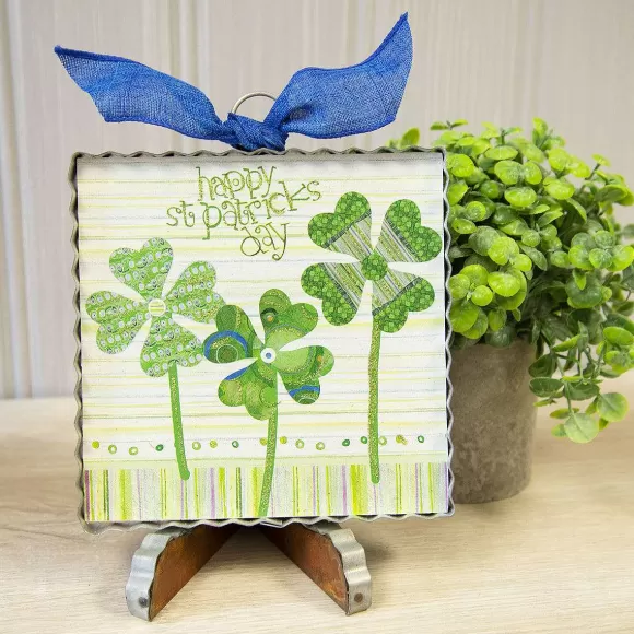 The Round Top Collection Table Decor>St. Patrick's Clovers Mini Gallery Art