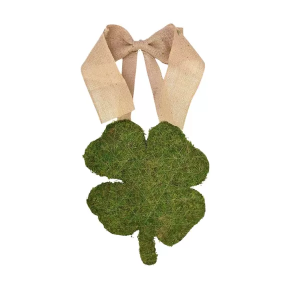 Direct Export Co. Wall Decor>St. Patrick's Day Moss Clover Hanger