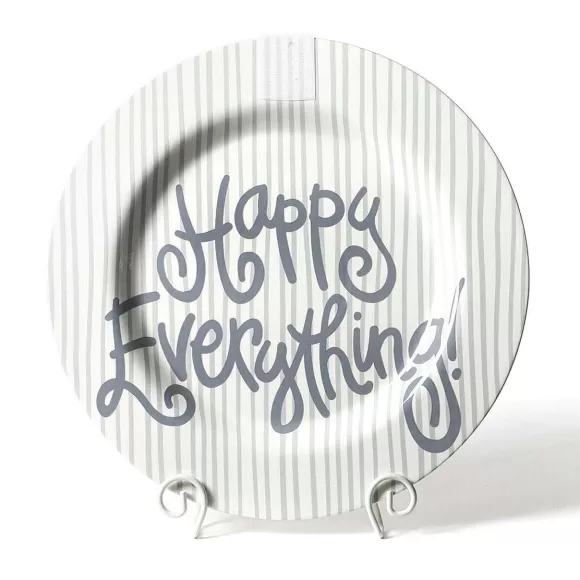 Happy Everything Kitchen & Dining>Stone Skinny Stripe Big Round Platter By !