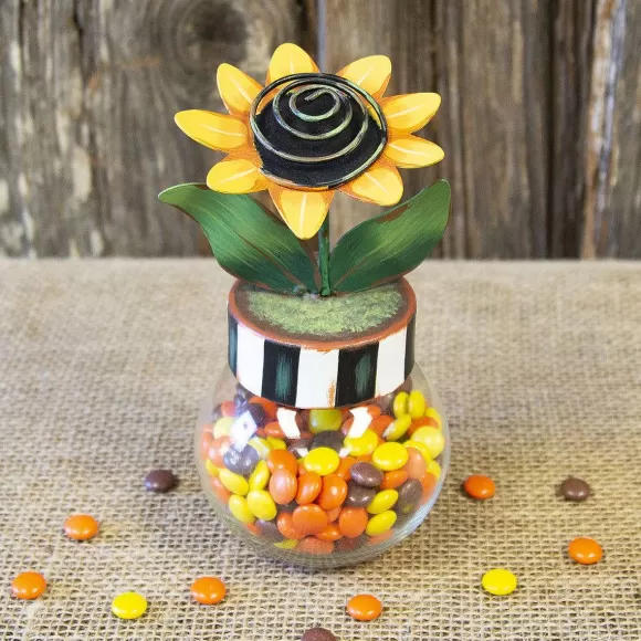 The Round Top Collection Table Decor>Sunflower Bubble Jar