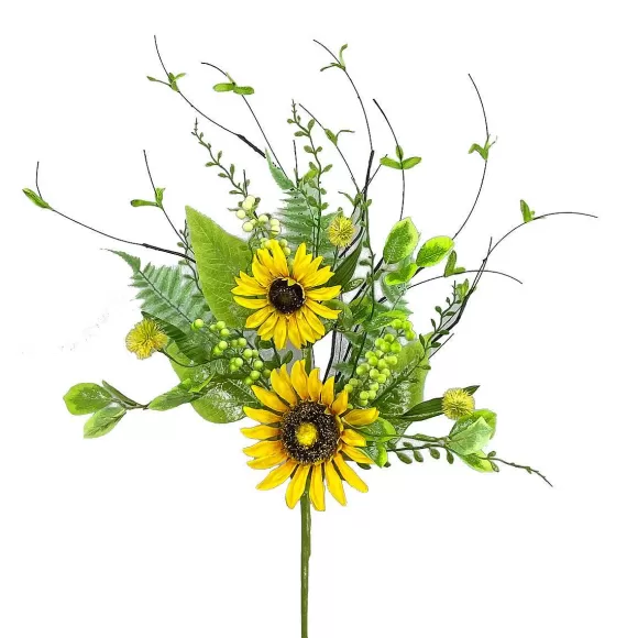 Liberty Floral Floral Decor>Sunflower Mix Leaves Spray