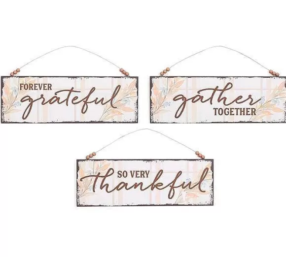 Burton & Burton Signs>Thankful Fall Plaid Sign