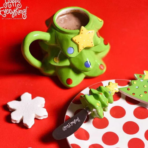 Happy Everything Kitchen & Dining>Tree Shaped Christmas Mug By !