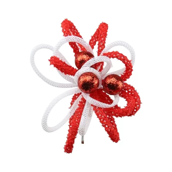 Craig Bachman Picks>Tubing, Glittered Ball Pick In Red & White