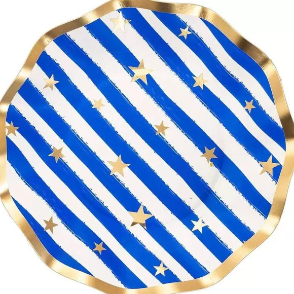 Sophistiplate Party Diy>Wavy Appetizer Plate, Patriotic Confetti