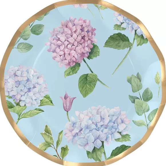 Sophistiplate Party Diy>Wavy Dinner Plate, Hydrangeas