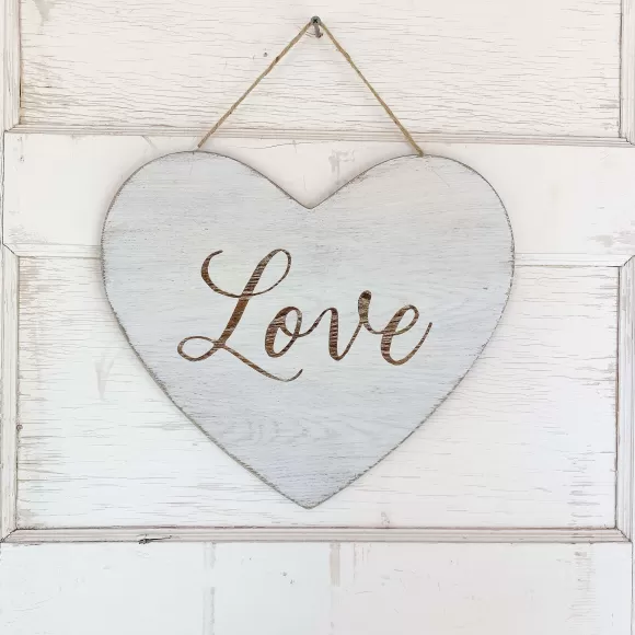 Burton & Burton Signs>White Hanging Love Heart