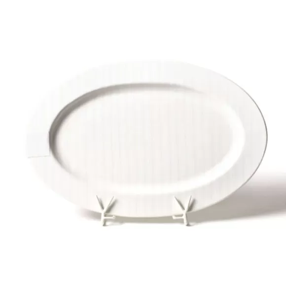 Happy Everything Kitchen & Dining>White Stripe Big Oval Platter By !