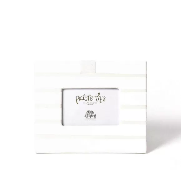 Happy Everything Home Accents>White Stripe Mini Frame By !