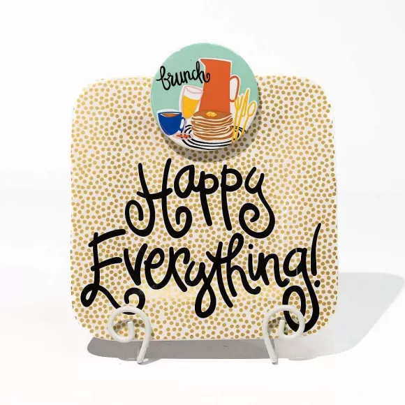 Happy Everything Home Accents>White Swirl Mini Plate Stand By !